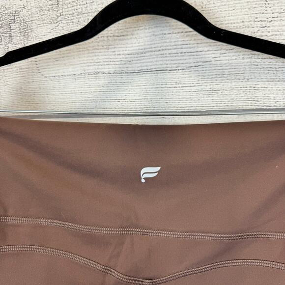 Fabletics Plus Size Active Brown Oasis High Waist Kick Flare Pants Size 4X Short - Picture 4 of 7